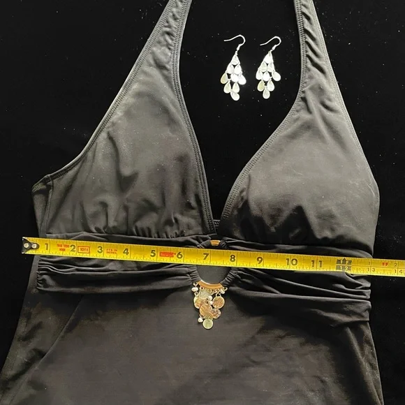 Women’s Tankini - La Blanca - Embellished Halter & Bikini Bottom - Size M - Picture 10 of 16